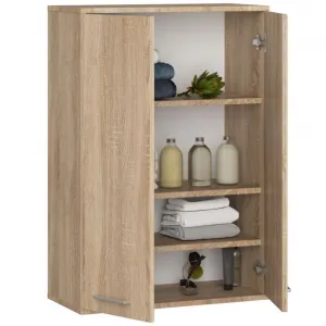 Ak furniture Závěsná koupelnová skříňka Fin W64 64 cm dub sonoma