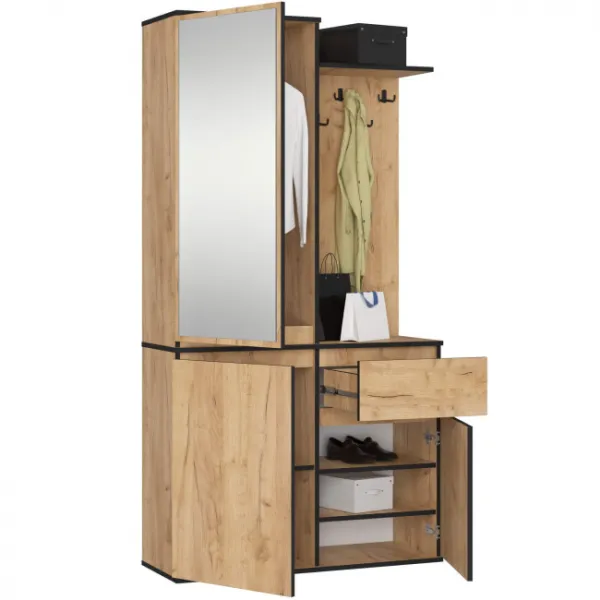 Ak furniture Předsíňová stěna Entro dub craft