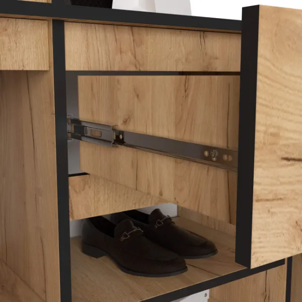 Ak furniture Předsíňová stěna Entro dub craft