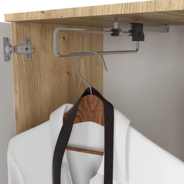 Ak furniture Předsíňová stěna Entro bílá/dub artisan