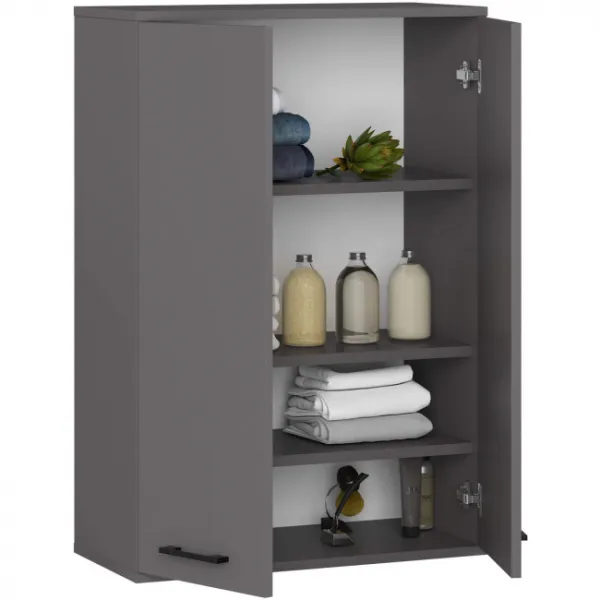 Ak furniture Závěsná koupelnová skříňka Fin W64 64 cm grafit