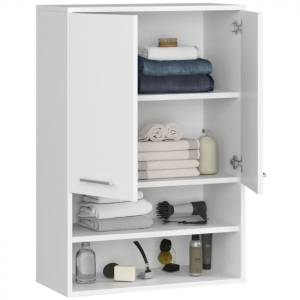 Ak furniture Závěsná koupelnová skříňka Fin W64 2D 64 cm bílá