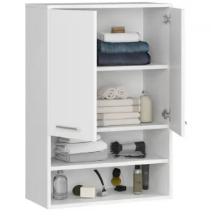 Ak furniture Závěsná koupelnová skříňka Fin W64 2D 64 cm bílá