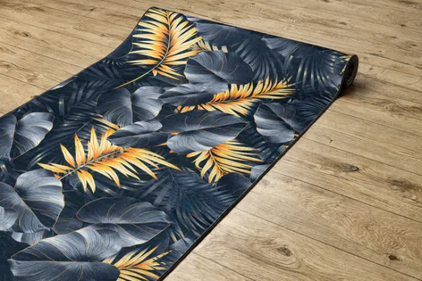 Protišmykový behúň LOTUS PAPRADE 45270 sivý / zlatý