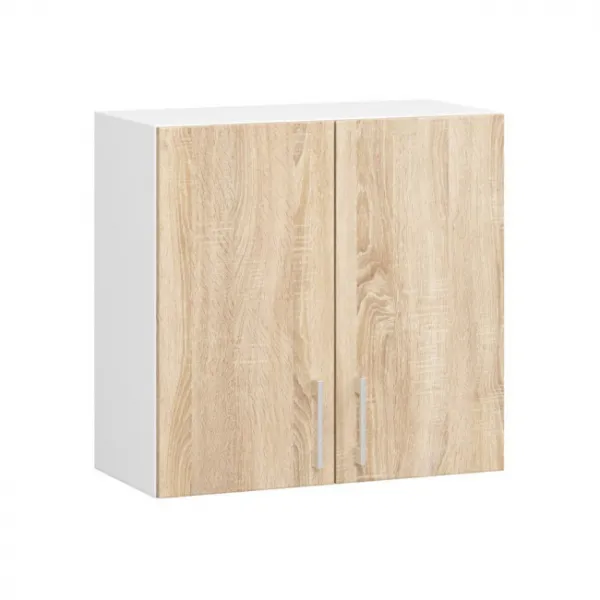 Ak furniture Kuchyňská linka Olivie 2,4 m prosklená bílá/dub sonoma