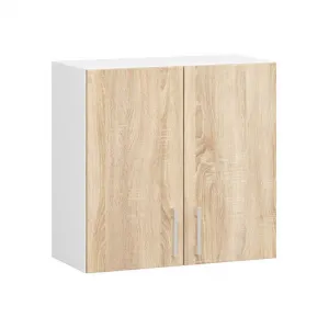 Ak furniture Kuchyňská linka Olivie 2,4 m prosklená bílá/dub sonoma