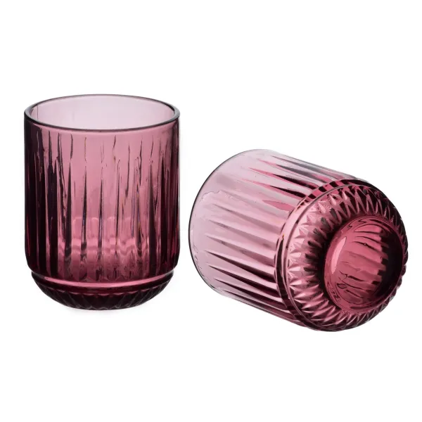 Allesken Sada 4 ks sklenených pohárov ELISE 260 ml fialová