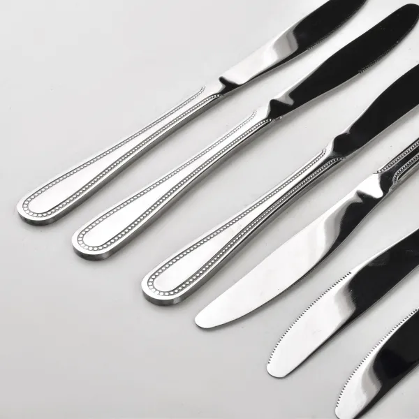 Allesken Súprava 6 ks príborových nožov CHAMILE 22 cm strieborná