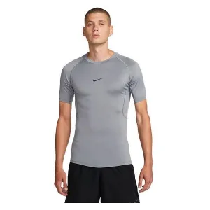 Nike M NP DF TIGHT TOP SS Pánske tréningové tričko, sivá, veľkosť