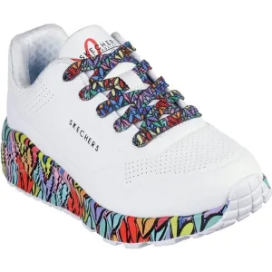 Skechers UNO LITE Detská vychádzková obuv, biela, veľkosť