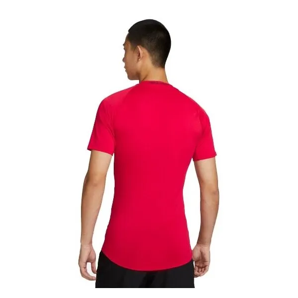 Nike M NP DF TIGHT TOP SS Pánske tréningové tričko, červená, veľkosť