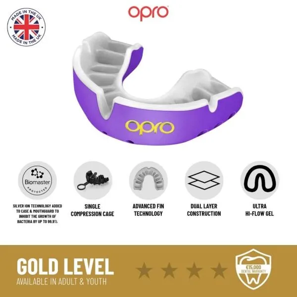 Opro GOLD Chránič zubov, transparentná, veľkosť UNI