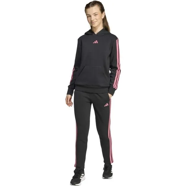 adidas ESSENTIALS 3-STRIPES FLEECE PANTS Juniorské tepláky, čierna, veľkosť