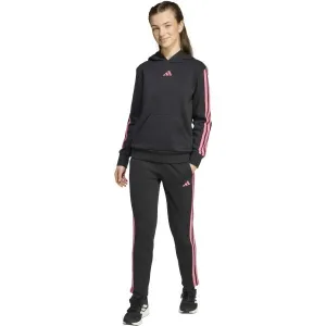 adidas ESSENTIALS 3-STRIPES FLEECE PANTS Juniorské tepláky, čierna, veľkosť
