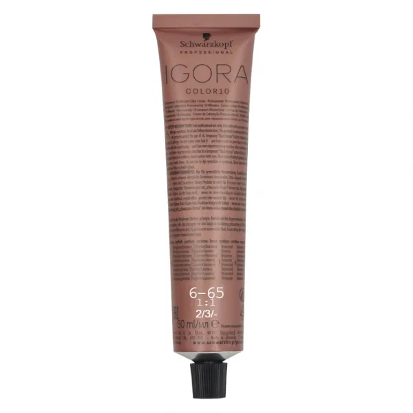 Schwarzkopf Professional IGORA Color 10 permanentná farba na vlasy odtieň 6-65 Dark Blonde Chocolate Gold 60 ml