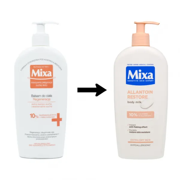 MIXA Allantoin Restore telové mlieko pre extra suchú pokožku 400 ml