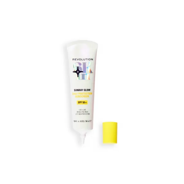 Revolution Skincare Sunray Glow Daily Protection opaľovací krém na tvár pre rozjasnenie pleti SPF 50+ 50 ml