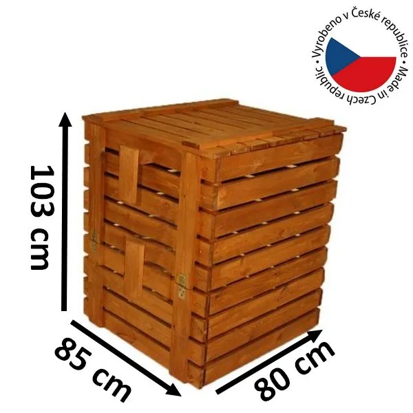 Drevený kompostér s objemom 600 l, z masívneho dreva