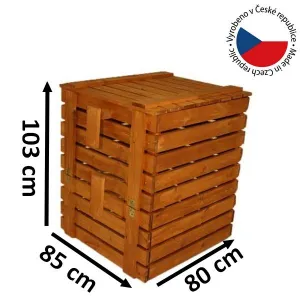 Drevený kompostér s objemom 600 l, z masívneho dreva