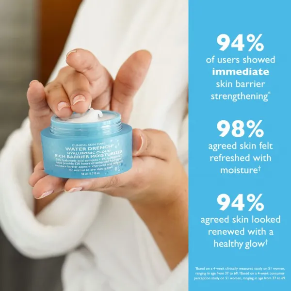 Peter Thomas Roth Water Drench Hyaluronic Cloud Rich Barrier Moisturizer bohatý hydratačný krém pre obnovu kožnej bariéry 50 ml
