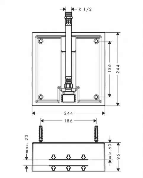 Montážní tělesa Axor 26039180