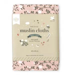 A Little Lovely Company - Mušelínové plienky, blossom - dusty pink - 2 ks