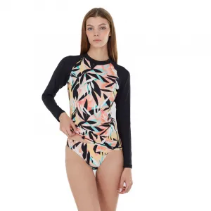 Dámske tričko na kúpanie FUNDANGO Joyce Long Sleeve Rashguard-519-jungle