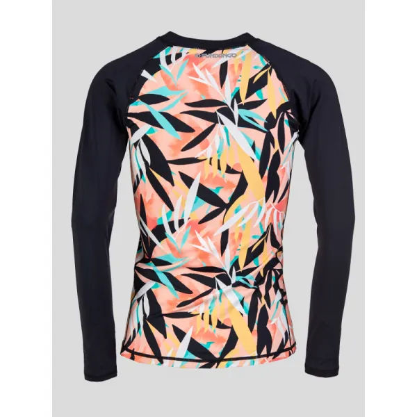 Dámske tričko na kúpanie FUNDANGO Joyce Long Sleeve Rashguard-519-jungle