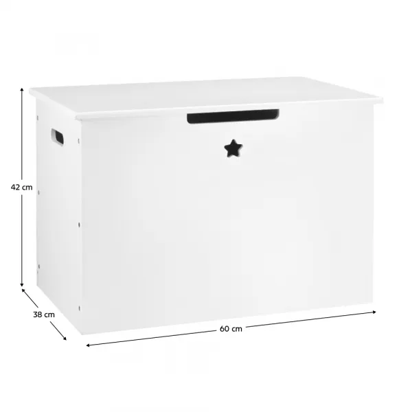 Úložný box na hračky, biela, BOLIS
