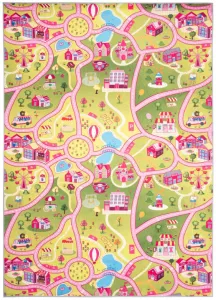 DetskýkoberecFLANNEL-ružováautodráhaŠírka:200cm|Dĺžka:300cm69253_125198