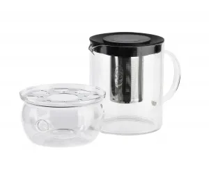 Allesken Sklenená čajová kanvica PETER 1,1 l číra
