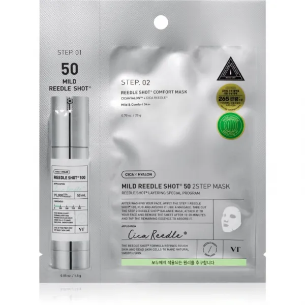 VT Cosmetics Reedle Shot 50 2-Step Mask intenzívna obnovujúca maska na dvojfázové ošetrenie pleti 26.5 g