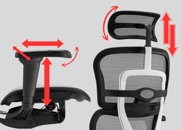OFFICE PRO Kancelárska stolička SIRIUS MESH NEO sivá