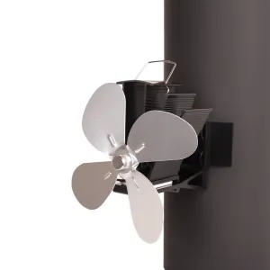 Ventilátor na dymovod FLAMINGO štvorlopatkový magnetický, strieborný FLHSF17-262