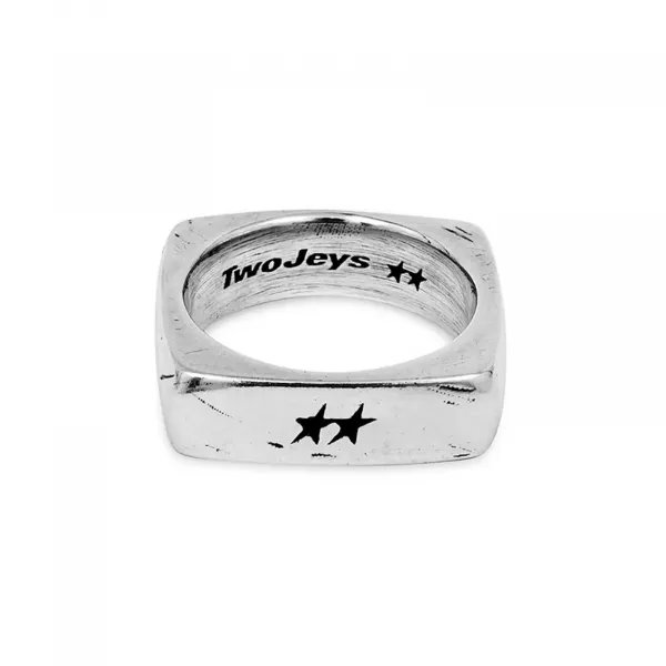 TwoJeys Single Geometry Ring "Silver" (300426001)
