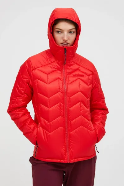 Bunda Peak Performance W Elevate Liner Hood Brilliant Red/Black/