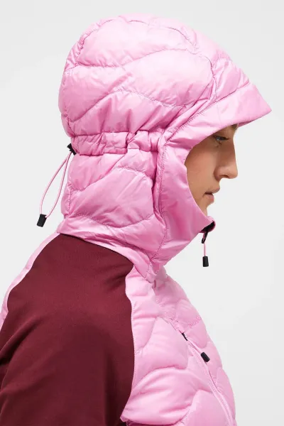 Bunda Peak Performance W Helium Down Hybrid Hood Morning Dew