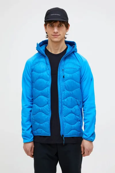 Bunda Peak Performance M Helium Down Hybrid Hood Brilliant Blue