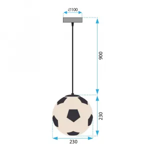 Závesnástropnálampavtvarefutbalovejlopty