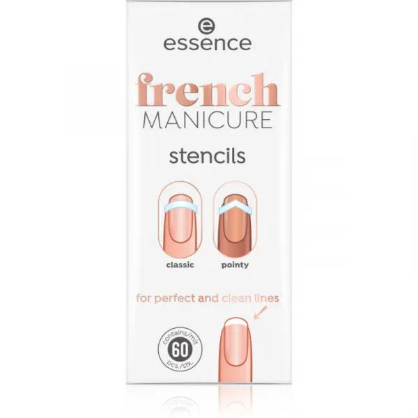 essence French MANICURE šablóny na francúzsku manikúru 60 ks