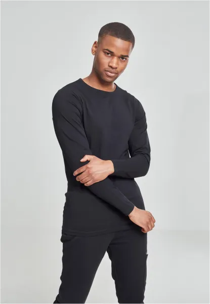 Fitted Stretch L/S T-Shirt Black