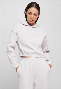 Women's short oversized hoodie with soft lilac