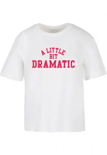 Women's T-shirt A Little Bit Dramatic - white