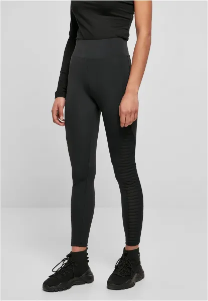 Women's Highwaist Biker Tech Mesh Leggings - Black