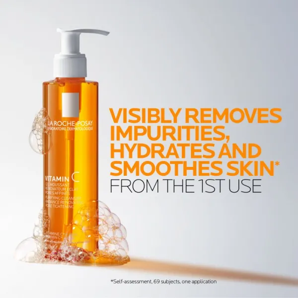 La Roche-Posay Pure Vitamin C čiastiaci penivý gél pre rozjasnenie pleti 200 ml