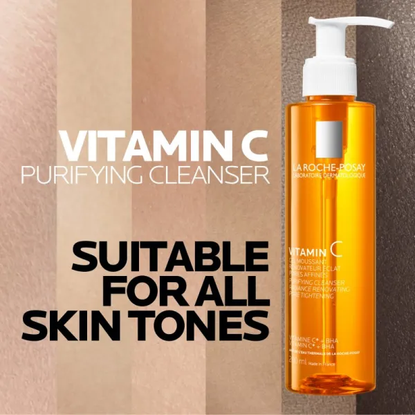 La Roche-Posay Pure Vitamin C čiastiaci penivý gél pre rozjasnenie pleti 200 ml