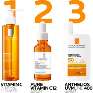 La Roche-Posay Pure Vitamin C čiastiaci penivý gél pre rozjasnenie pleti 200 ml