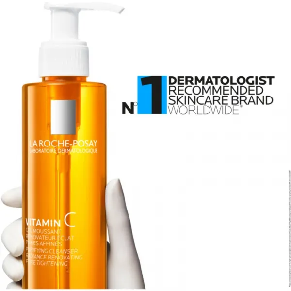 La Roche-Posay Pure Vitamin C čiastiaci penivý gél pre rozjasnenie pleti 200 ml