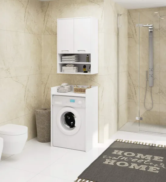 Ak furniture Závěsná koupelnová skříňka Fin W64 2D 64 cm bílá