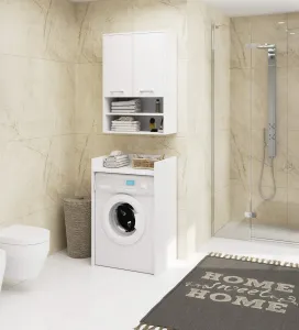 Ak furniture Závěsná koupelnová skříňka Fin W64 2D 64 cm bílá